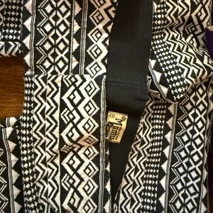 Show Me Your Mumu Mellow Print Aztec Ethnic Pants Wide Leg Black and White